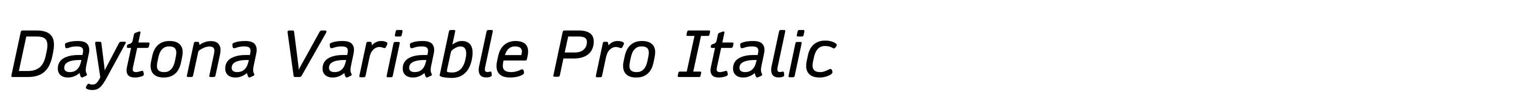 Daytona Variable Pro Italic